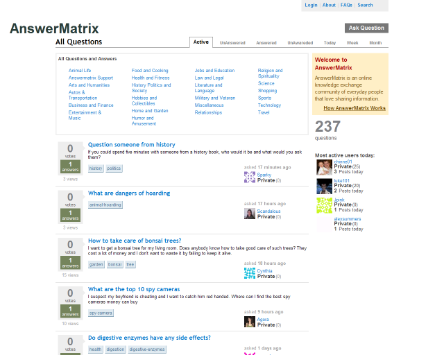 Answer Matrix Comparison Tables SocialCompare Answer Matrix Comparison Tables SocialCompare